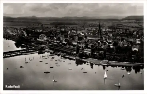 Ak Radolfzell am Bodensee, Fliegeraufnahme