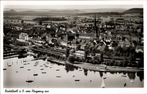 Ak Radolfzell am Bodensee, Luftaufnahme