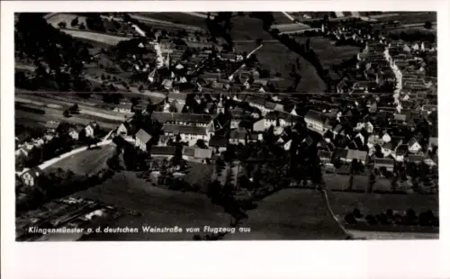Ak Klingenmünster an der Weinstraße Pfalz, Luftaufnahme