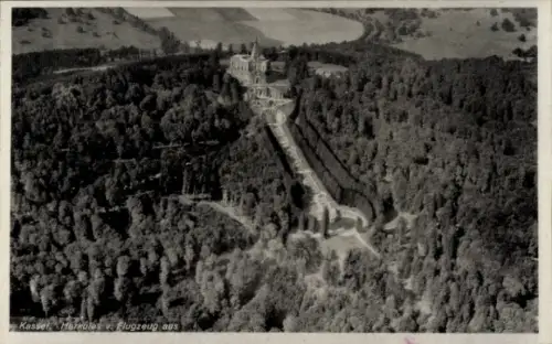Ak Kassel in Hessen, Herkules, Fliegeraufnahme