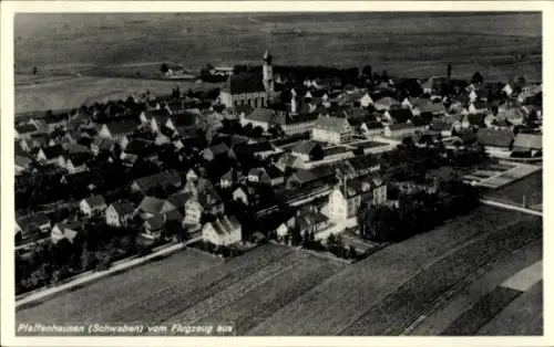 Ak Pfaffenhausen in Oberschwaben Unterallgäu, Luftaufnahme