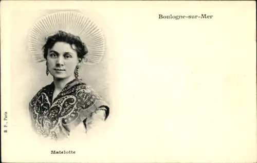 Ak Boulogne sur Mer Pas de Calais, Frau in Tracht, Porträt