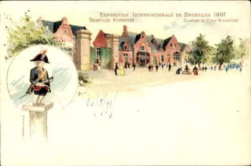Ak Bruxelles Brüssel, Exposition Internationale de Bruxelles 1897, Kermesse, Vieux Bruxelles, ...
