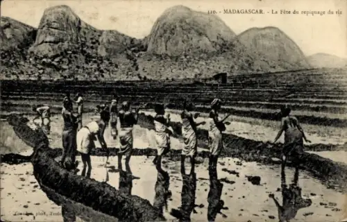 CPA Madagascar, La Fête du repiquage du riz