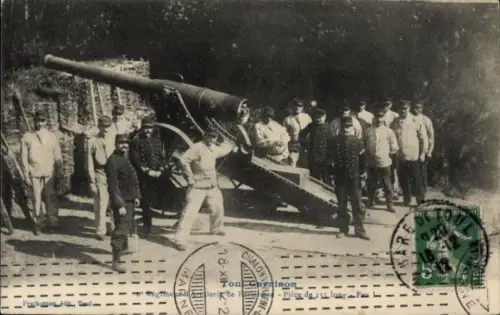 CPA Toul Garnison, 6. Regiment d'Artillerie, Piece de 155 long