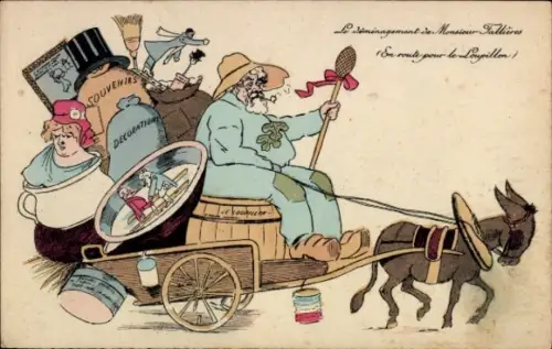 Ak Le Demenagement de Monsieur Fallières, En route pour le Loupillon