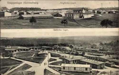 Ak Hammelburg in Unterfranken Bayern, Truppenübungsplatz, Nördliches Lager, Südliches Lager
