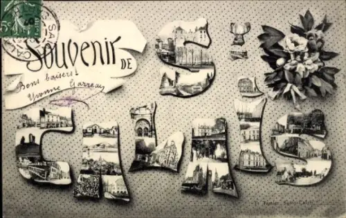 Buchstaben Ak Saint Calais Sarthe, Vues Differentes