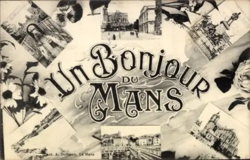 Ak Le Mans Sarthe, Denkmal, Brücke, Panorama