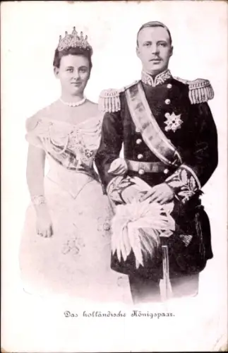 Ak Königin Wilhelmina der Niederlande und Herzog Heinrich zu Mecklenburg, Portrait