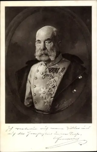 Künstler Ak Kaiser Franz Josef I, Portrait