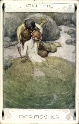 Künstler Ak Goethe, der Fischer, Erotik