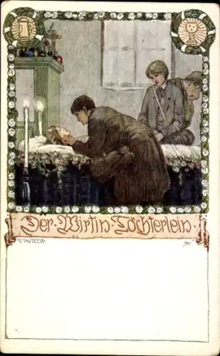 Künstler Ak Kutzer, Ernst, Der Wirtin Töchterlein