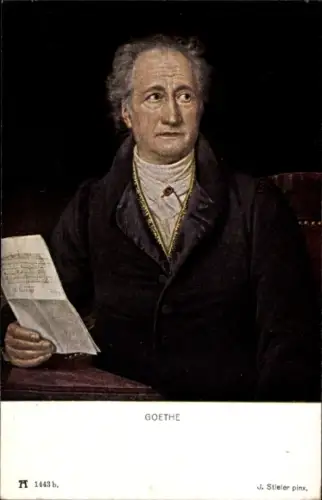 Künstler Ak Stieler, J., Goethe, Portrait