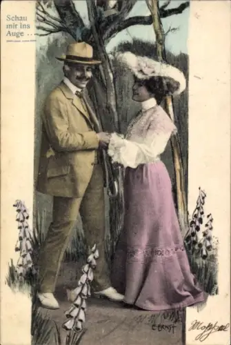 Ak Schau mir ins Auge, Liebespaar
