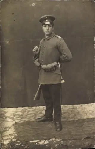 Foto Ak Hildesheim, Deutscher Soldat in Uniform, I. WK