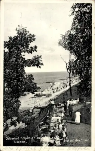 Ak Ostseebad Kölpinsee auf Usedom, Strandblick, Terrasse