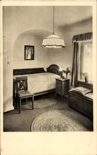 Ak Ostseebad Ahlbeck auf Usedom, Siemens-Antonienheim, Innenansicht Zimmer