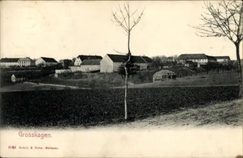 Ak Großkagen Niederkagen Kagen Sachsen, Gesamtansicht