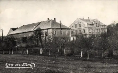 Ak Albertitz Lommatzsch in Sachsen, Gebäude