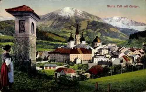 Ak Mariazell Steiermark, Gesamtansicht, Ötscher