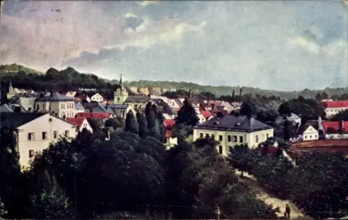 Künstler Ak Chocen Region Pardubice, Celkovy Pohled, Totale vom Ort