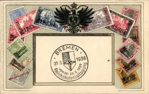 Wappen Briefmarken Litho Deutschland, Marocco