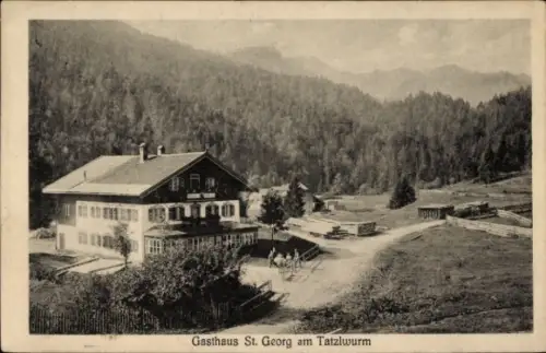 Ak Tatzelwurm Oberaudorf in Oberbayern, Gasthaus St. Georg