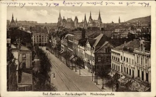 Ak Aachen Nordrhein Westfalen, Hindenburgstraße