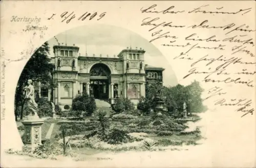 Ak Karlsruhe in Baden, Festhalle
