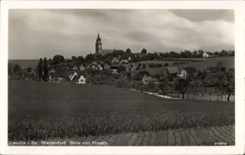 Ak Staucha Stauchitz Sachsen, Niederdorf, Blick von Prositz