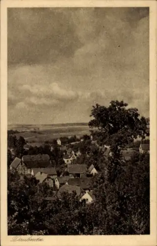 Ak Daubnitz Lommatzsch Sachsen, Teilansicht der Ortschaft mit Umgebung