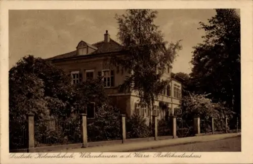 Ak Witzenhausen an der Werra Hessen, Deutsche Kolonialschule, Praktikantenhaus