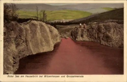 Ak Großalmerode in Hessen, Roter See am Hesselbühl
