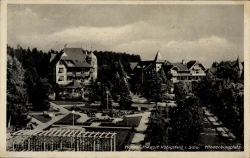 Ak Königsfeld Schwarzwald, Partie am Hindenburgplatz