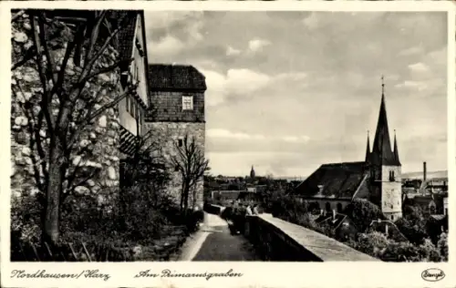 Ak Nordhausen am Harz, Am Primariusgraben