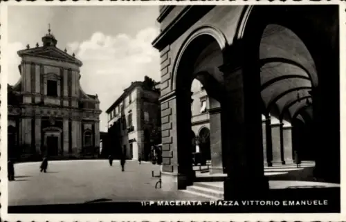 Ak Macerata Marche, Vittorio-Emanuele-Platz