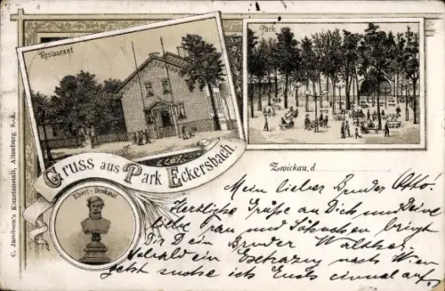 Litho Eckersbach Zwickau in Sachsen, Park, Restaurant