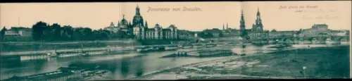 Klapp Ak Dresden Altstadt, Panorama