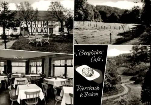 Ak Viersbach Bechen Rheinisch Bergischen Kreis, Bergisches Café, Landstraße, Wald