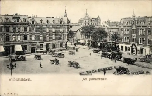 Ak Wilhelmshaven an der Nordsee, Bismarckplatz
