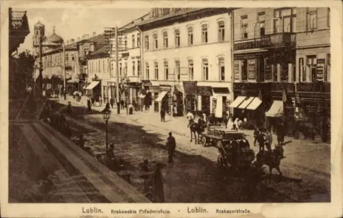 Ak Lublin Polen, Krakauer Straße