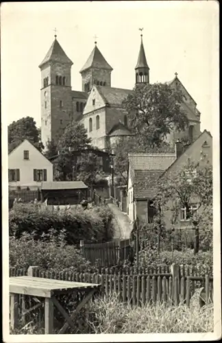 Foto Ak Bad Klosterlausnitz in Thüringen, Kirche, Ortspartie