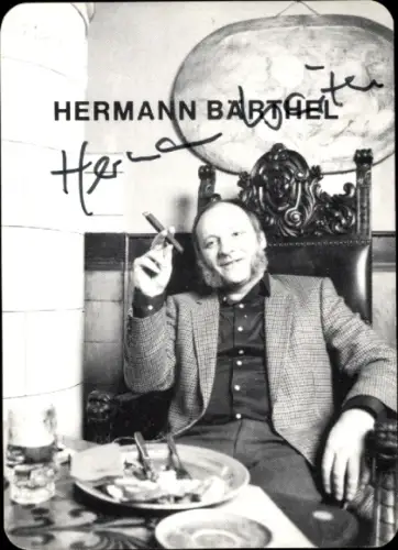Ak Sänger Hermann Bärthel, Autogramm