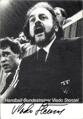 Foto Ak Handball Bundetrainer Vlado Stenzel, Autogramm