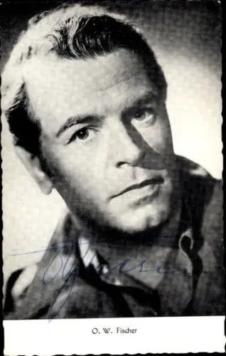 Ak Schauspieler O. W. Fischer, Portrait, Autogramm