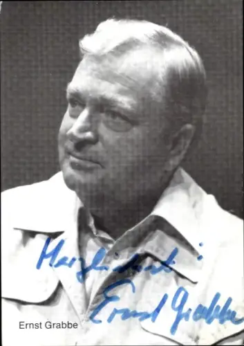 Ak Theaterschauspieler Ernst Grabbe, Autogramm