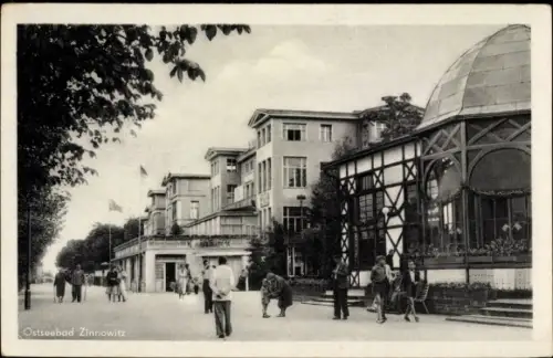 Ak Ostseebad Zinnowitz auf Usedom, Stadtpartie
