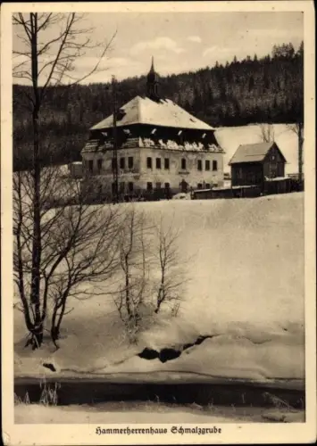 Ak Schmalzgrübe Jöhstadt im Erzgebirge Sachsen, Hammerherrenhaus