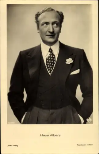 Ak Schauspieler Hans Albers, Portrait, Ross
